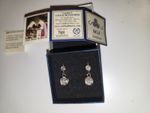 Saliba's Maltese Filigree 925 Sterling Silver Drop Earrings Handmade Boxed Cert