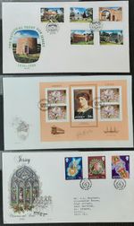 z(JER-243) JERSEY 1986 FDC set of (3) First Day Covers (ALL pictured)