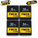 FMCB Free McBoot V1.966 PS2 Memory Card 8MB 16MB 32MB 64MB UK