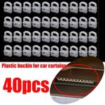 40x Truck Curtain Slider Clips FH FE FM Plastic Fastener Rail Glider Hook
