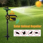 Water Spray Animal Repeller Solar Power Outdoor Garden Pest Cat Mice Deer Sensor