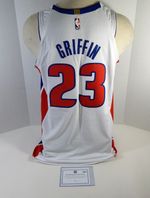 Detroit Pistons Blake Griffin #23 Game Issued White Jersey 52+6 40