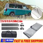 For Caravan Campervan Awning Canopy Sun Shade Shelter with Poles 2.5-4.5mx2.4m