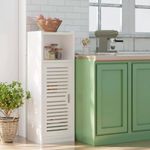 Narrow Free Standing Toilet Side Cabinet Waterproof Bathroom Storage Organizer