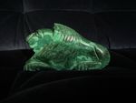 Superb Antique Russian Handmade Malachite Lion Paperweight Ornament