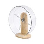 ACRYLIC SILENT SPINNER WHEEL SMALL ANIMAL HAMSTER RAT EXERCISE WHEEL W/ STAND