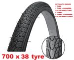 RDK Lightning 700c x 38c Hybrid Bike Commuting Fast Bicycle Tyre, tube avaiable