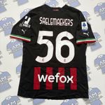 Match Worn Alexis Saelemaekers AC Milan 22/23 Home Shirt Unwashed Photomatched