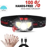 LED USB Rechargeable Head Torch Headlight Headlamp Super Bright Camping Fishing