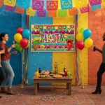 Cinco De Mayo Banner Colorful Design Fiesta Party Backdrop Vibrant Colors