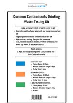Drinking Water Contaminants Testing Kit, Ecoli/Lead/Arsenic (3x Multi Test)