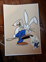 Blink 182 Band Fan Art Bunny matte a4 Print And Sticker