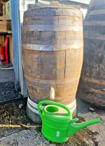 WHISKEY 45 GALLON OAK BARREL -GARDEN ALLOTMENT WATER BUTT WITH TAP & LID READY