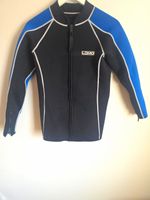 LOMO Neoprene Full Zip Long Sleeve Wetsuit Cag Top Jacket Black/Blue M