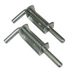 Spring Loaded Shoot Bolts X2 (Zinc Plated Drop Bolt Field Gate Stable Door)