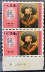RHODESIA 1975 Thomas Baines art FLAW R10/4 small black dot MNH SG514