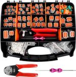 528pcs Deutsch Connectors Kit, Automotive Electrical Connectors  Crimping Tool