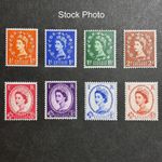 Wildings 1958 Graphite-lined Multiple Crowns Upright Set Mint MM MH SG587-594