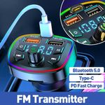 Wireless Bluetooth Car FM Transmitter 2 USB Charger MP3 Player Handsfree Kit
