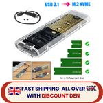 M.2 NVMe SSD to USB 3.2 Type-C Enclosure Case Converter Adapter M&B+M Key※UK
