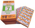 750 10 Page Games Jumbo Bingo Tickets 6 To View 1-90 Bingo Cards Serial Numbers