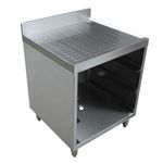 Omcan USA 44596 24" Underbar Glass Rack Storage Unit w/ Drainboard Top, Open ...