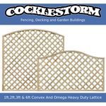1ft,2ft,3ft & 6ft High x 6ft Wide Convex And Omega European Heavy Trellis Panels