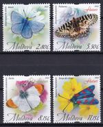 Moldova 2022 Butterflies 4 MNH stamps