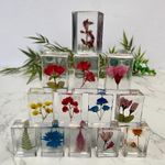 Small Flower Resin Paperweight Dried Flowers Floral Gift Assorted Mum Girlfriend