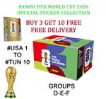 PANINI WORLD CUP 2026 STICKER COLLECTION - GROUP D - GROUP E - GROUP F
