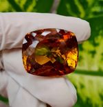 70 Ct imperial Topaz Cushion Shape Loose Gemstone For Pendent Use Excellent Cut