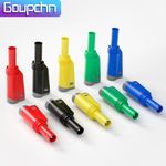 10PCS 4mm Shrouded Banana Plug Fully Insulated Stackable Safety Male Connector