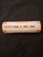 *** $10 Roll 2018 (P&D) " WISCONSIN STATE QUARTERS" BU/UNC ***