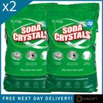 2 x DRI PAK SODA CRYSTALS 1KG BAG FOR HOUSEHOLD CLEANING UNBLOCK DRAINS SINKS