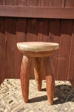 Tall Lobi 3-Legged 'Milking' Stool, Burkina Faso