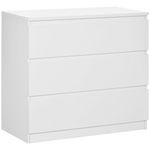 3 Drawer Chest of Drawers Bedroom Storage Dresser Cabinet White Modern Unit