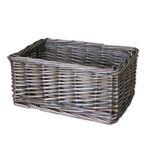 Small Wicker Storage Basket Woven Willow Antique Wash Bathroom Shelving Boxes