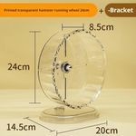 1pc Transparent Hamster Running Wheel Silent Small Pet Toy  Pets Accessories