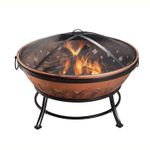 Teamson Home Large Round Wood Burning Fire Pit