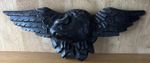 Black Forest Style Hand-Carved Wooden Eagle Plaque – 13” – Vintage Wall Mount De