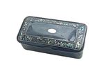 Antique Victorian Snuff Box c1880 with Beautiful Mother of Pearl Inlaid Lid