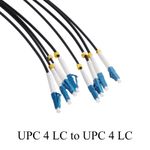UPC 4 LC to 4 LC Fiber Optic Patch Cable Single-mode 4-core Indoor 20M/30M/50M