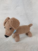 Hand-knitted Sausage Dog.