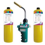 FireMaster 3 Blow Torch  and 2x Mapp+ Gas cylinder Plumbing Gas Torch Brazing