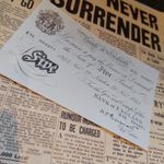 WW2 Era Reproduction British White £5 Note - Peppiatt chief cashier