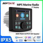 Marine Radio Stereo MP5 3 Inch Display Waterproof Bluetooth USB AUX