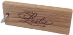 oak engraved hotel wood  key fobs / tags