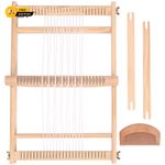 Wooden Multi-Craft Weaving Loom 19.6"L x 15.3"W Warp ​Frame ​Loom Heddle Bar for