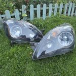 Pair-Honda CRV MK2 2005-2006  Headlight, Black Housing, Angel Eye DRL Lights