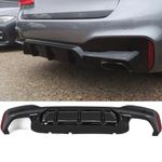 BMW 5 SERIES G30 M5 STYLE REAR BUMPER DIFFUSER GLOSS BLACK SPLITTER LIP